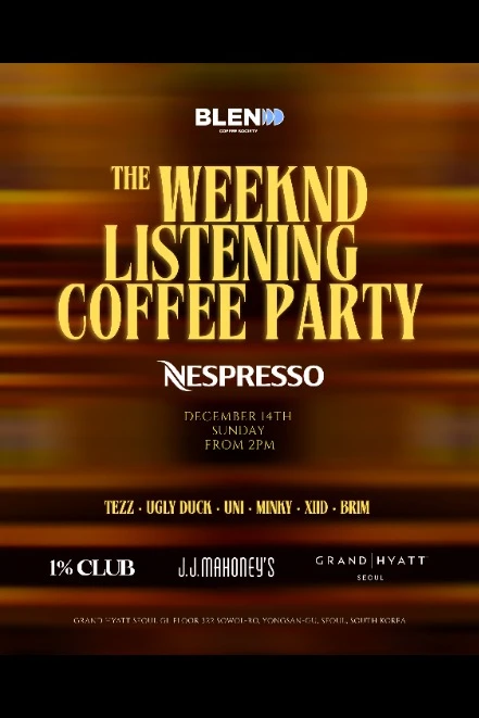 The Weeknd Listening Coﬀee Party
