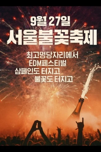 9/27 불꽃축제 명당 자리에서 EDM 페스티벌